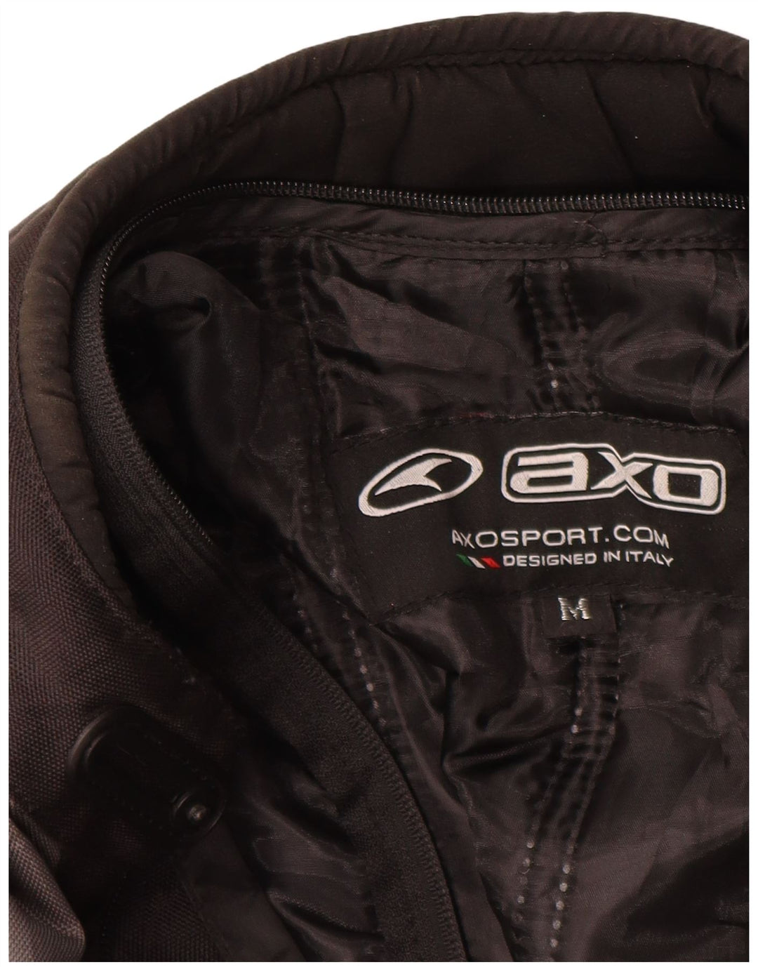 AXO Mens Motorstyle Racer Jacket UK 38 Medium Black Colourblock Polyester