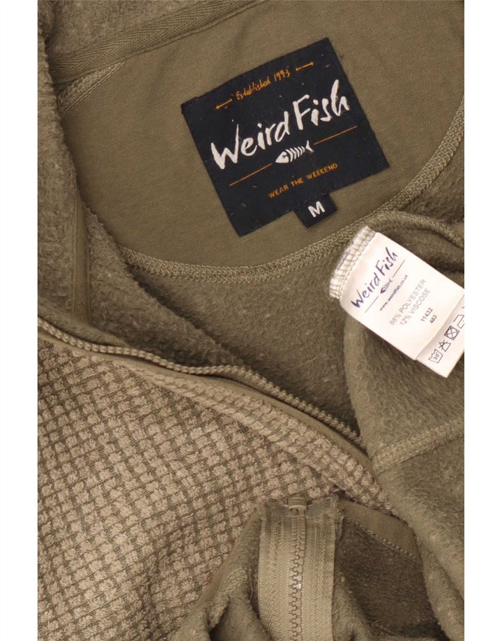 Weird Fish Mens Fleece Jacket Medium Khaki Polyester