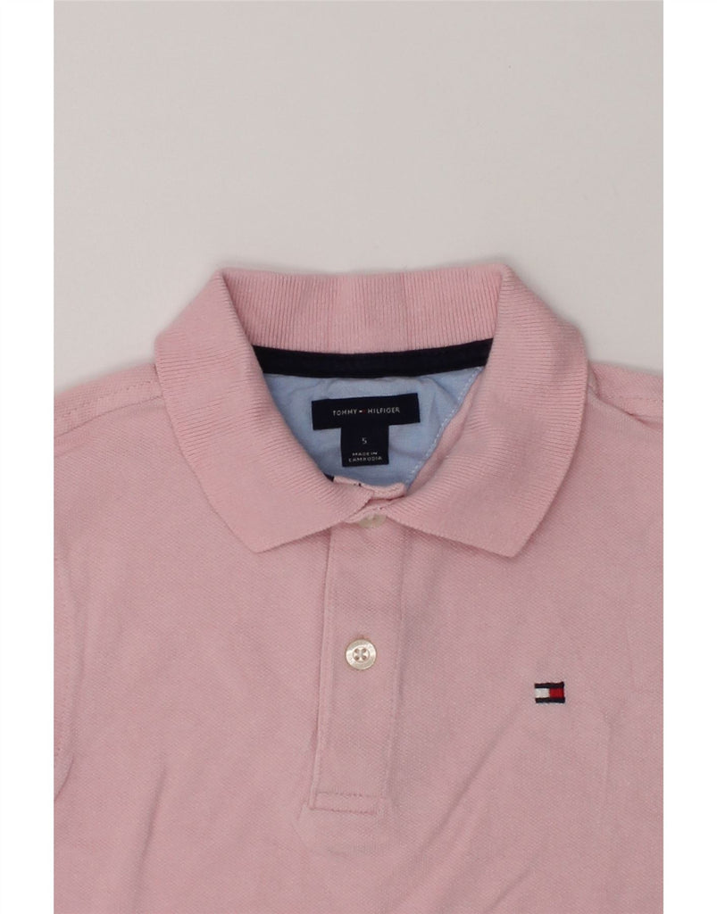 TOMMY HILFIGER Boys Polo Shirt 4-5 Years Pink Cotton | Vintage Tommy Hilfiger | Thrift | Second-Hand Tommy Hilfiger | Used Clothing | Messina Hembry 