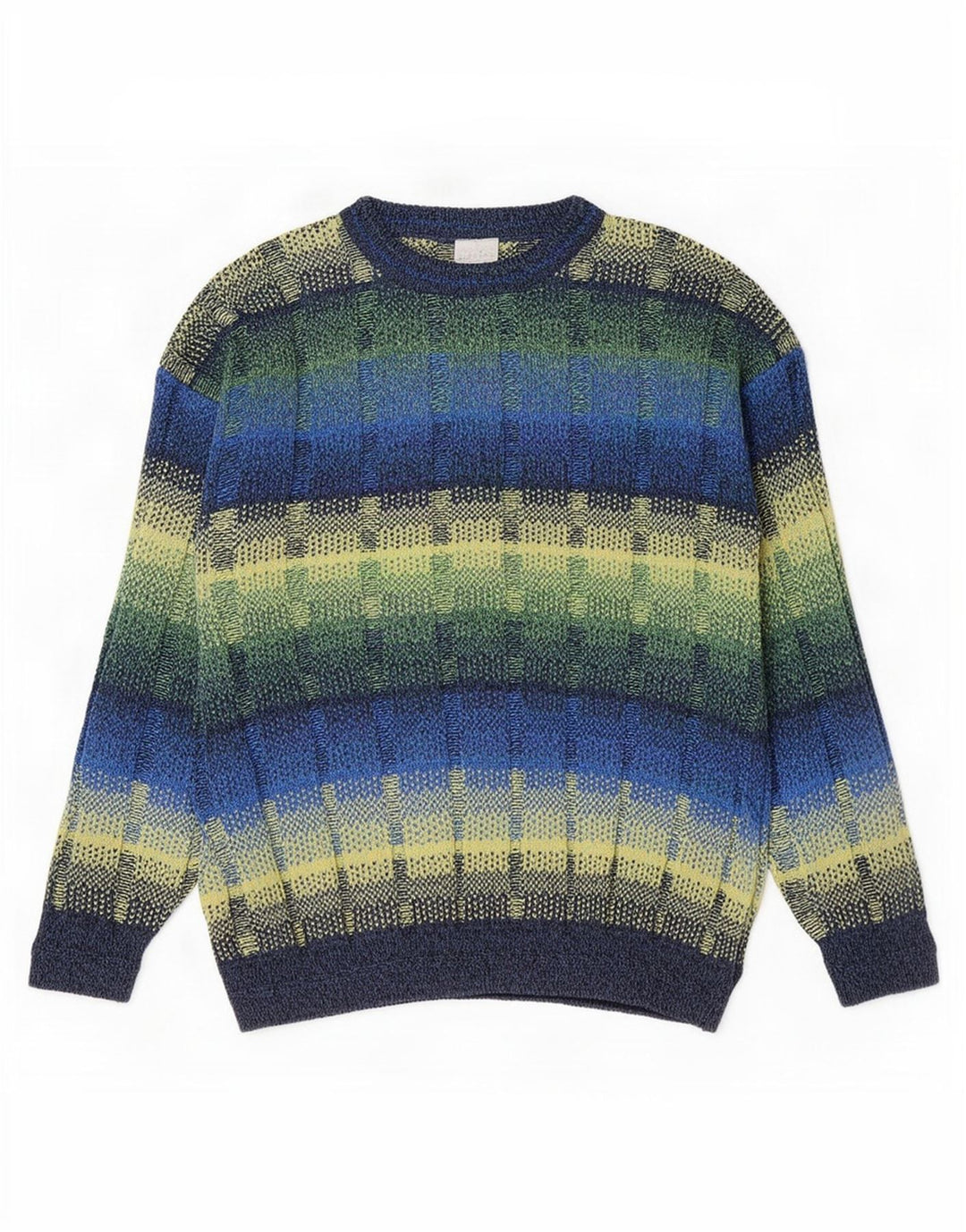 Vintage Mens Crew Neck Jumper Sweater IT 52 Large Multicoloured Geometric