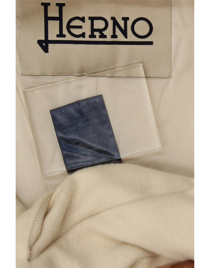 HERNO Womens Overcoat IT 42 Medium Off White Wool Vintage Herno and Second-Hand Herno from Messina Hembry 