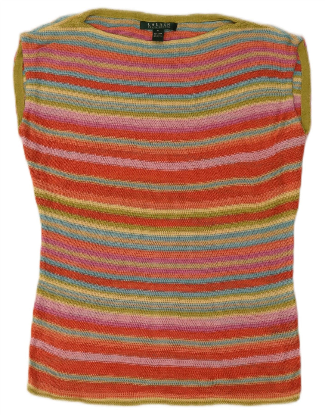 Ralph Lauren Womens Vest Tank Top UK 14 Medium Multicoloured Colourful