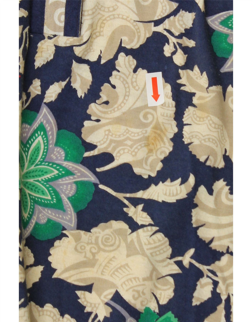 ARMANDO CALO Womens Short Sleeve Pullover Shirt US 16 2XL Navy Blue Floral Vintage Armando Calo and Second-Hand Armando Calo from Messina Hembry 