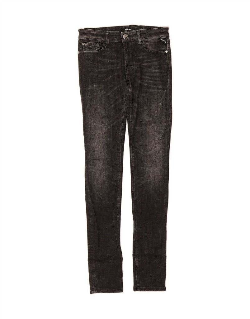 REPLAY Womens Luz Skinny Jeans W26 L32  Black Cotton Vintage Replay and Second-Hand Replay from Messina Hembry 