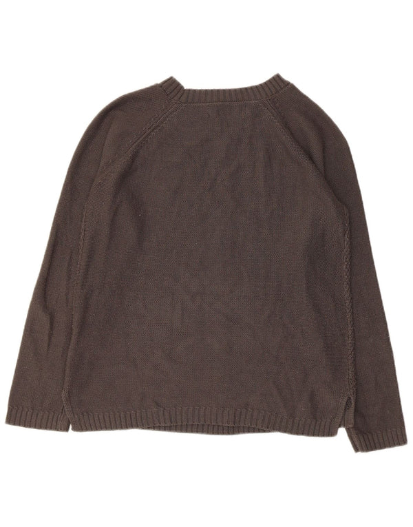 Kangol Womens Boat Neck Jumper Sweater UK 10 Small Grey Acrylic