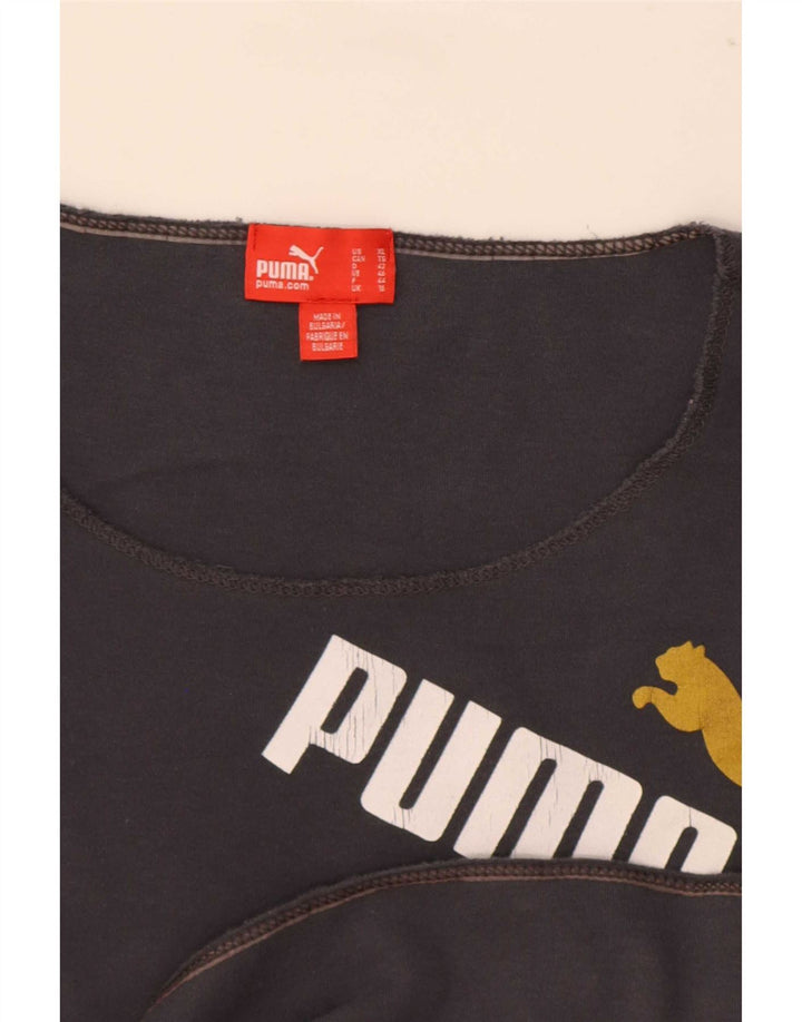 Puma Womens Graphic Top Long Sleeve UK 16 Large Grey