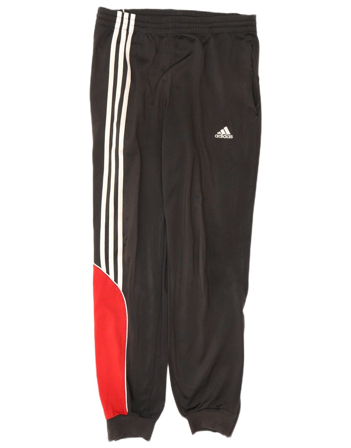 Adidas Mens Tracksuit Trousers Joggers XL Black Colourblock Polyester