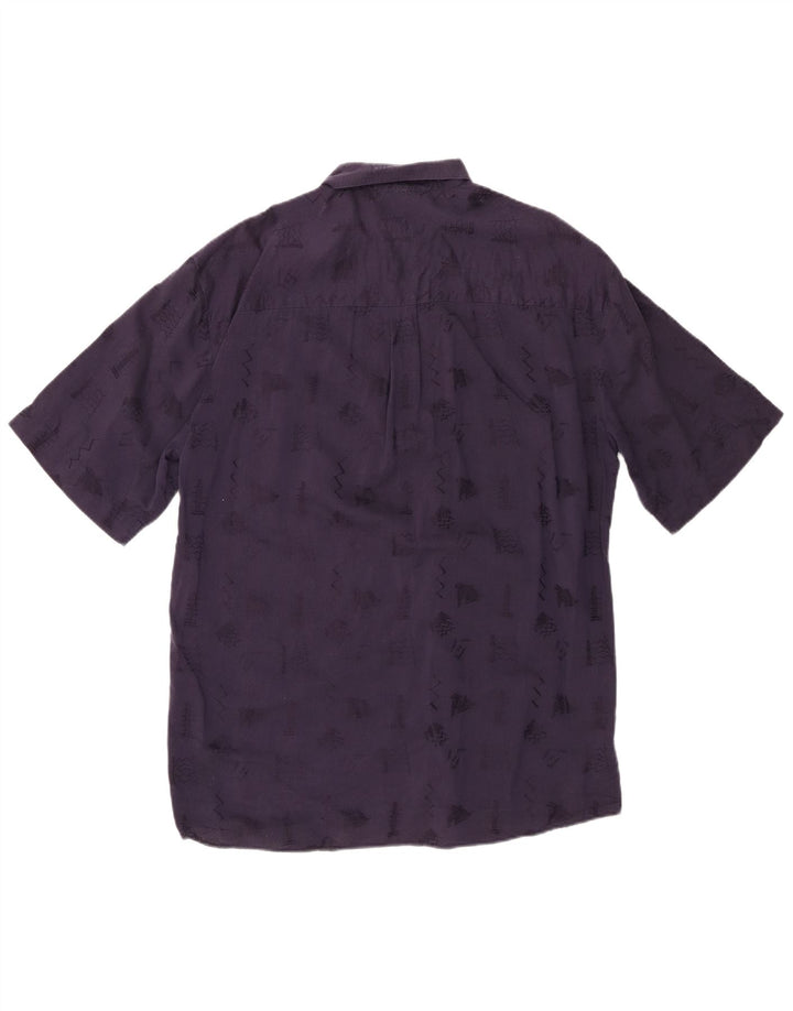 Angelo Litrico Mens Shirt Size 39 /40 15 1/2 Medium Navy Blue Geometric