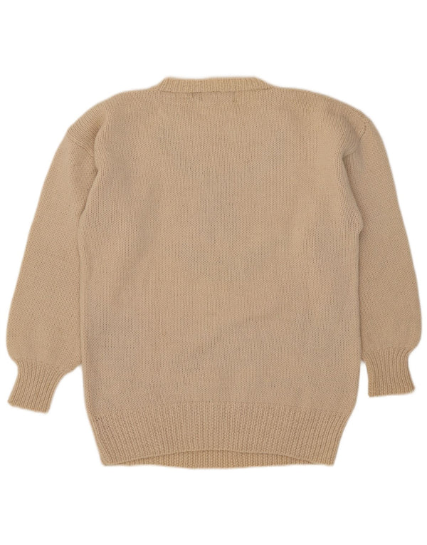 Outback Red Mens Graphic Crew Neck Jumper Sweater Medium Beige Fair Isle