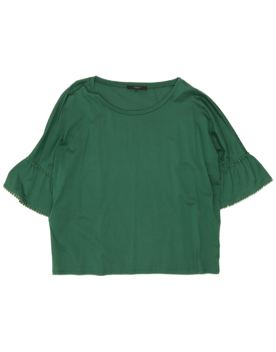 Max Mara Womens Weekend 3/4 Sleeve Blouse Top UK 16 Large Green