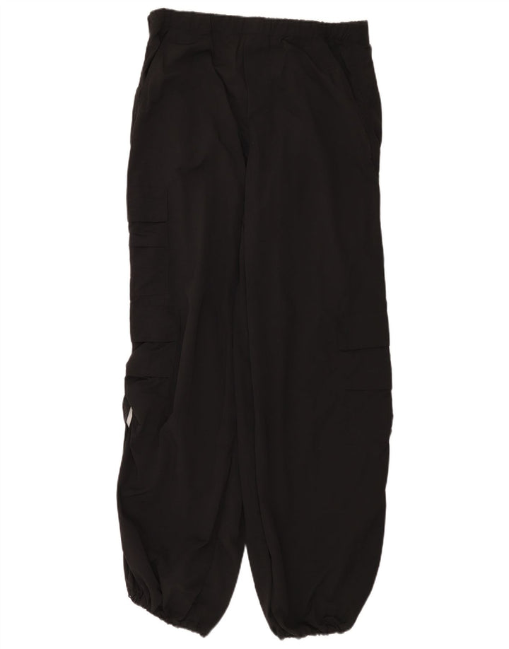 Zara Womens Loose Fit Cargo Trousers Medium W30 L31 Black Polyamide