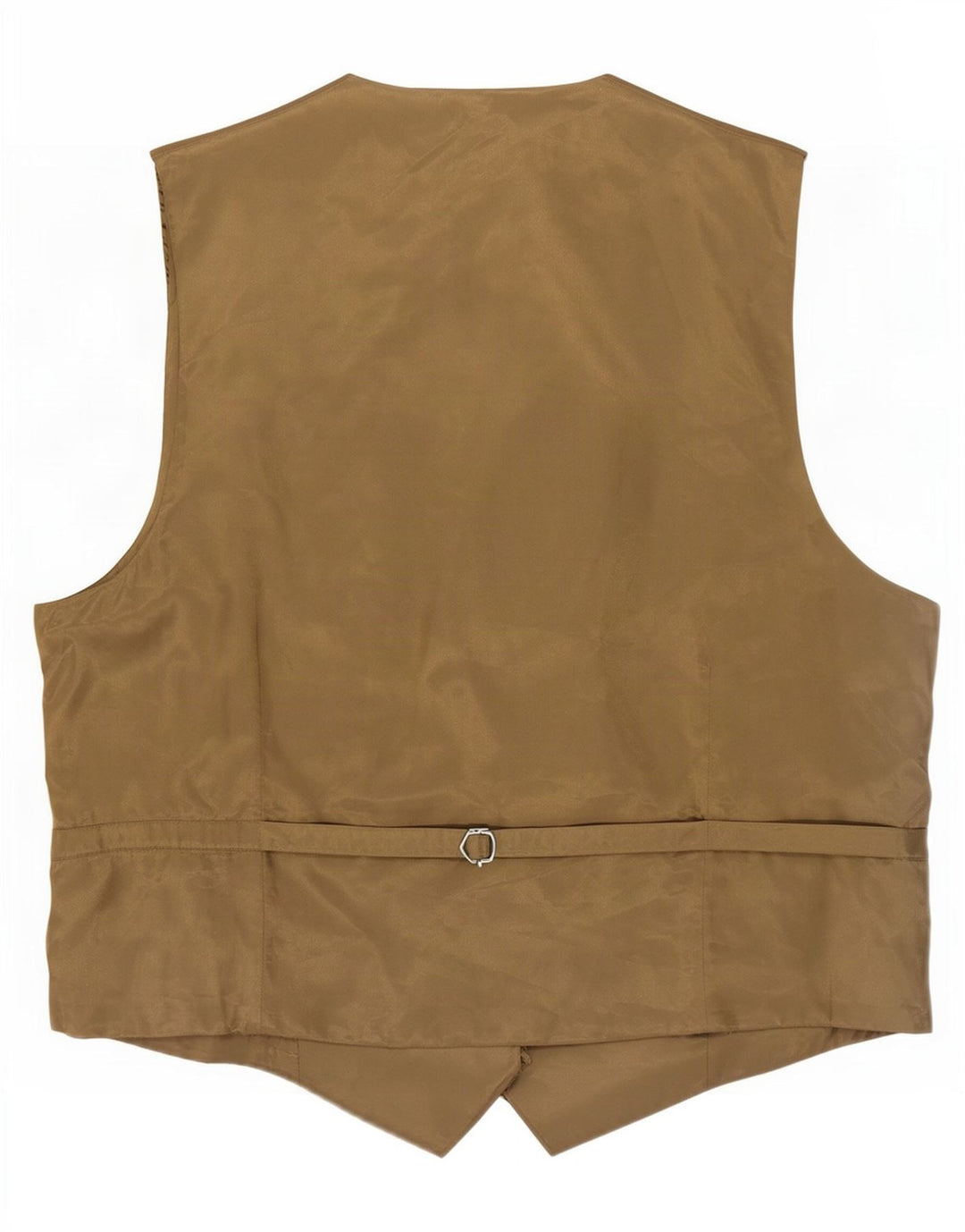 Harris Tweed Mens Waistcoat 2XL Khaki Herringbone Wool