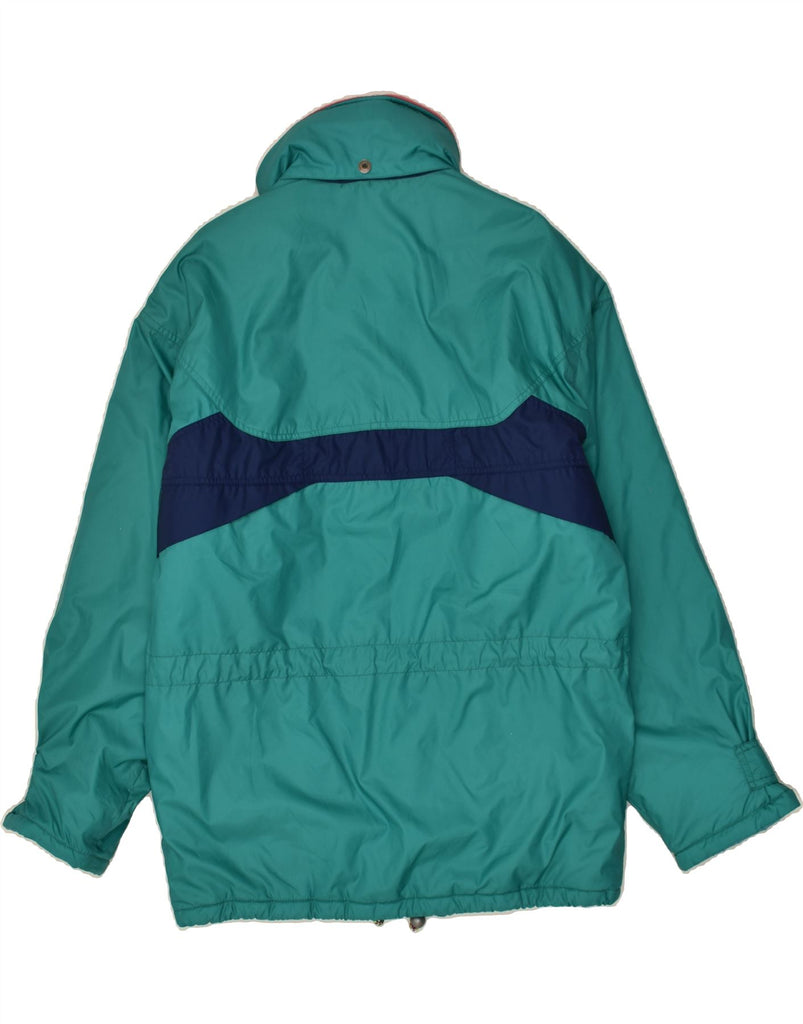 BAILO Mens Hooded Windbreaker Jacket IT 46 Small Green Colourblock Nylon | Vintage Bailo | Thrift | Second-Hand Bailo | Used Clothing | Messina Hembry 