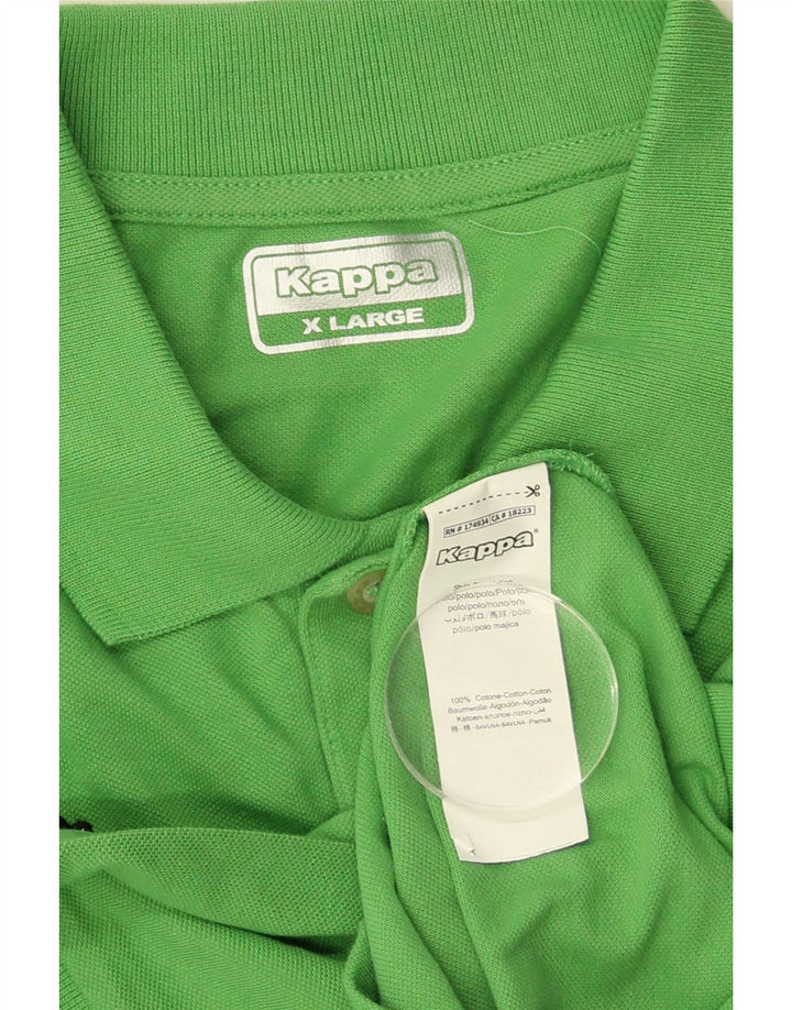 KAPPA Mens Polo Shirt XL Green Cotton Vintage Kappa and Second-Hand Kappa from Messina Hembry 