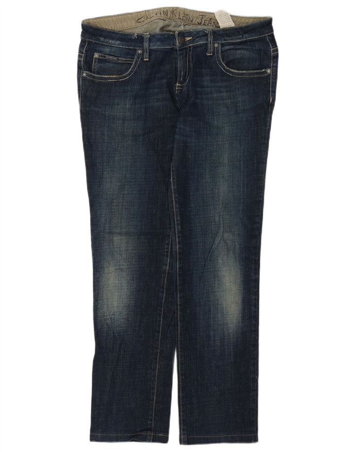 Calvin Klein Womens Slim Jeans W31 L29 Blue Cotton