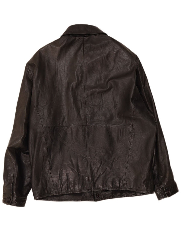 Vintage Mens Leather Jacket UK 40 Large Black