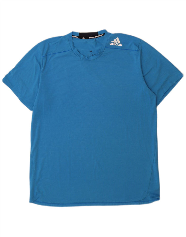 Adidas Mens T-Shirt Top XL Blue Polyester