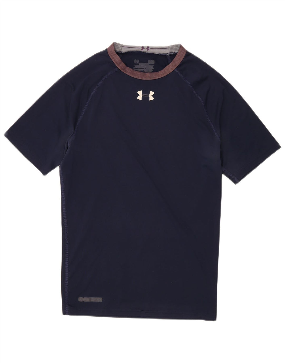UNDER ARMOUR Mens Graphic T-Shirt Top Small Navy Blue Polyester Sports