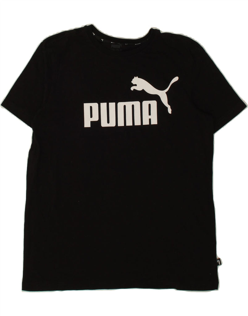 PUMA Boys Graphic T-Shirt Top 14-15 Years Black Vintage Puma and Second-Hand Puma from Messina Hembry 