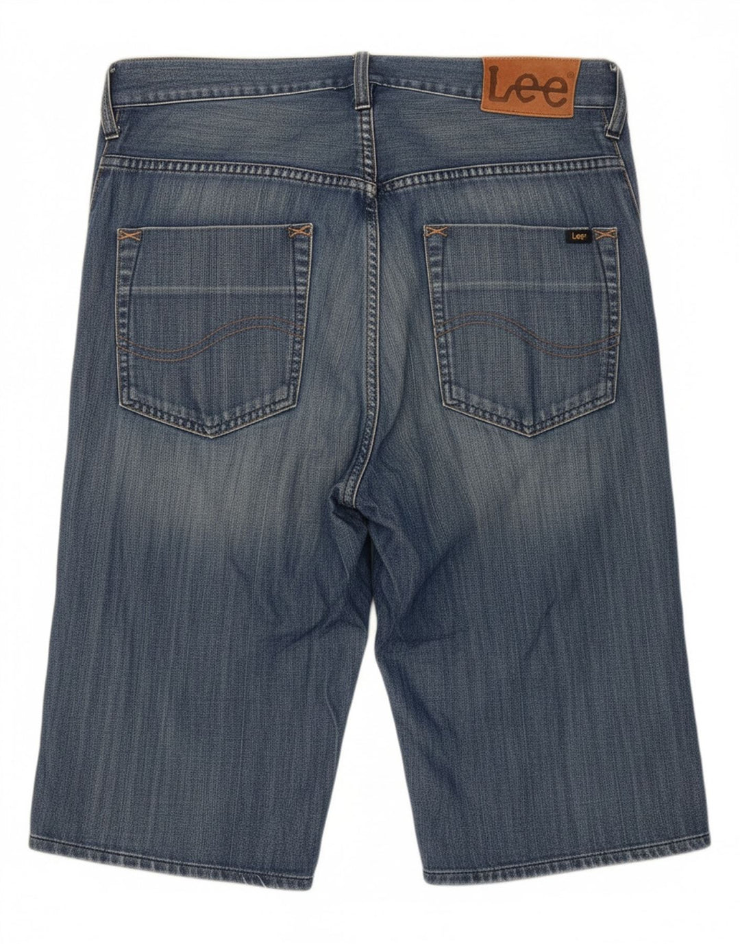 LEE Mens Denim Bermuda Shorts W28 Medium Blue Cotton