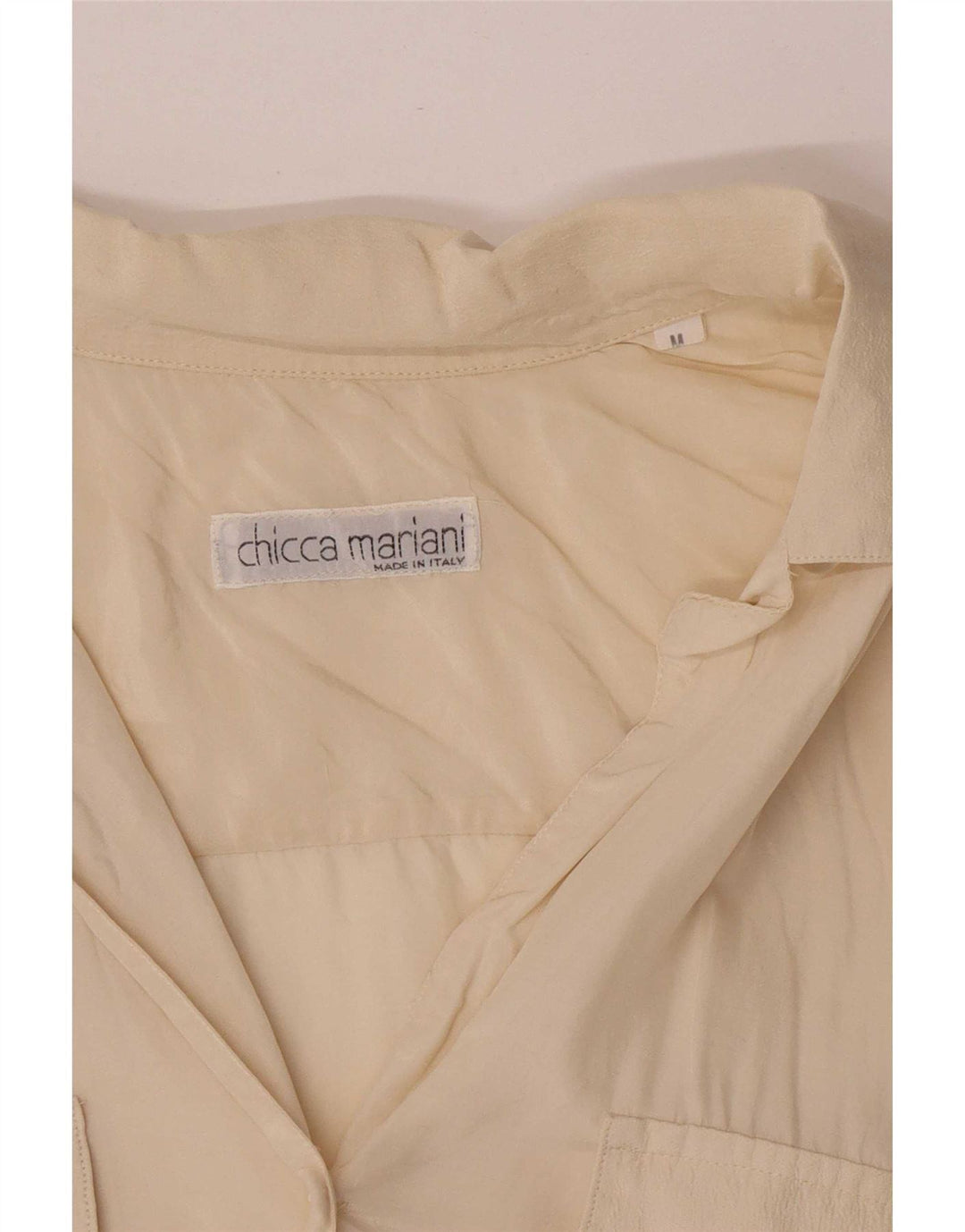 Vintage Womens Oversized Shirt Blouse UK 14 Medium Off White