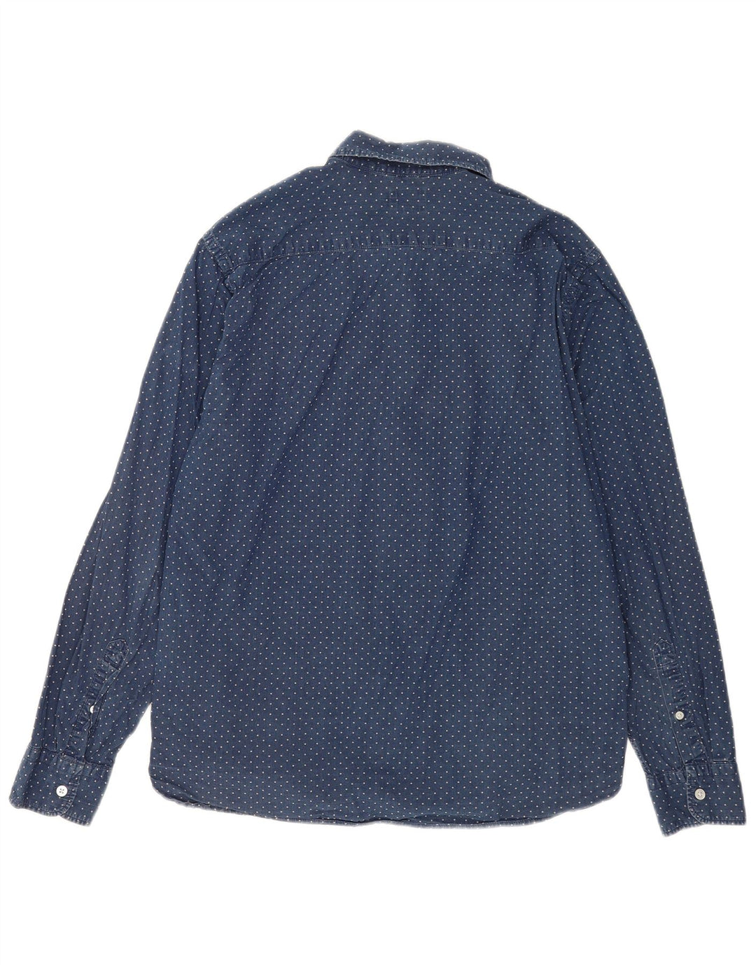 Levi's Mens Shirt Large Navy Blue Spotted Cotton