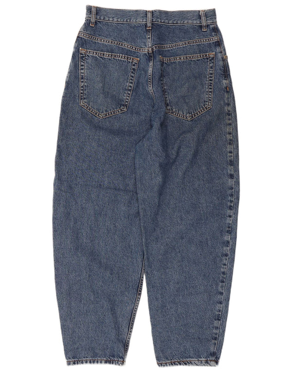 Topshop Womens Balloon High Waist Crop Tapered Jeans W28 L25 Blue Cotton