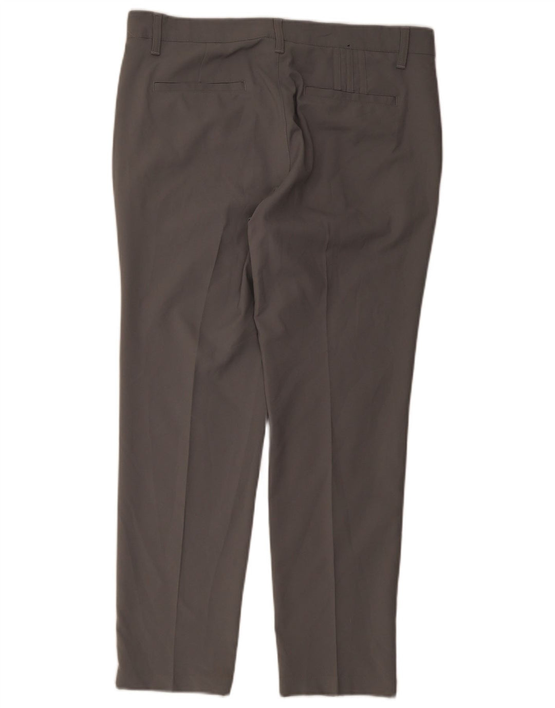 Adidas Mens Straight Chino Trousers W34 L30 Grey Polyester