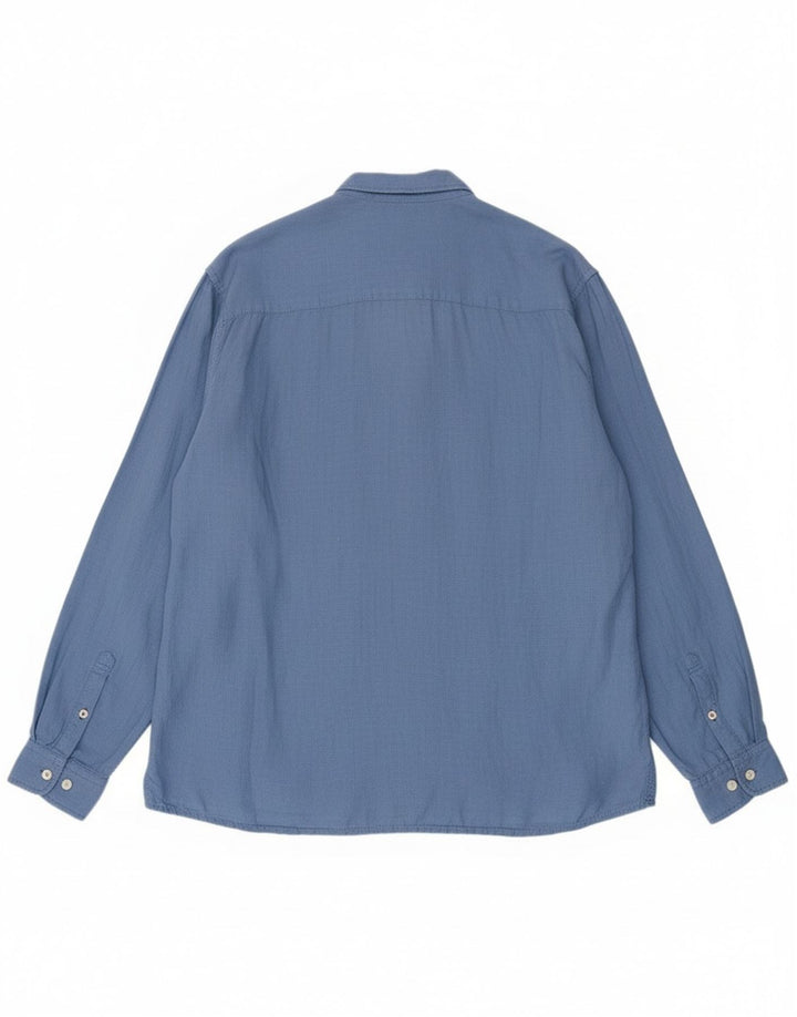 Fat Face Mens Casual Fit Shirt XL Blue Linen