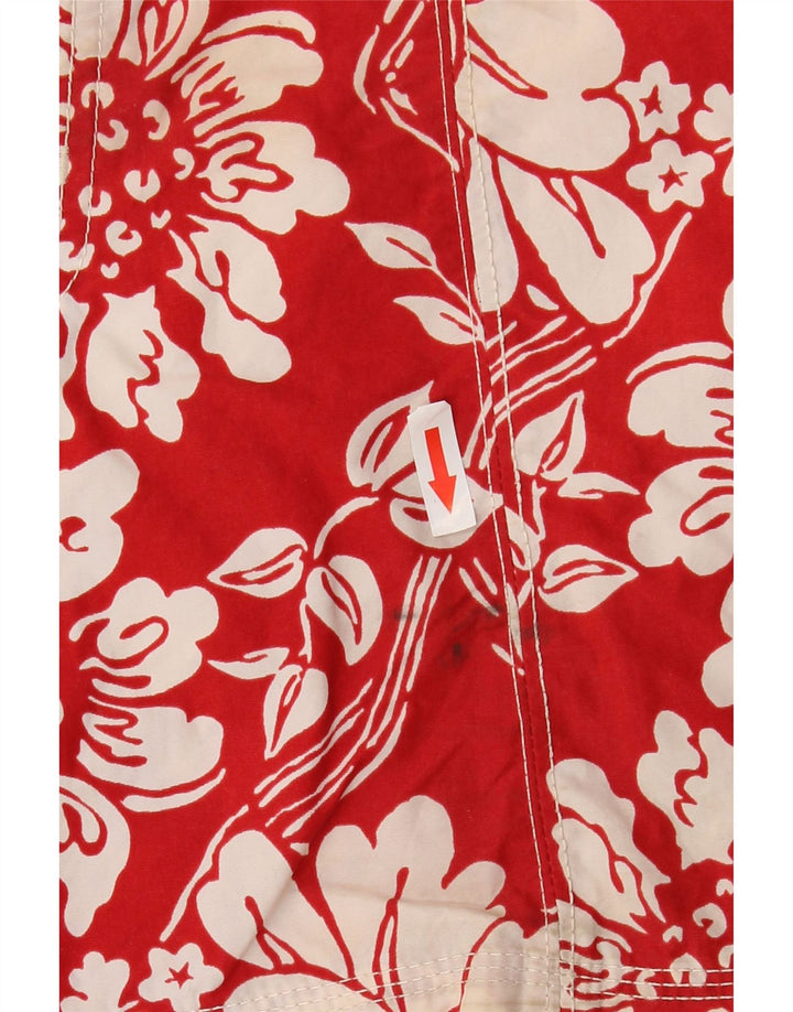 North Sails Mens Swimming Shorts Large  Red Floral Polyamide