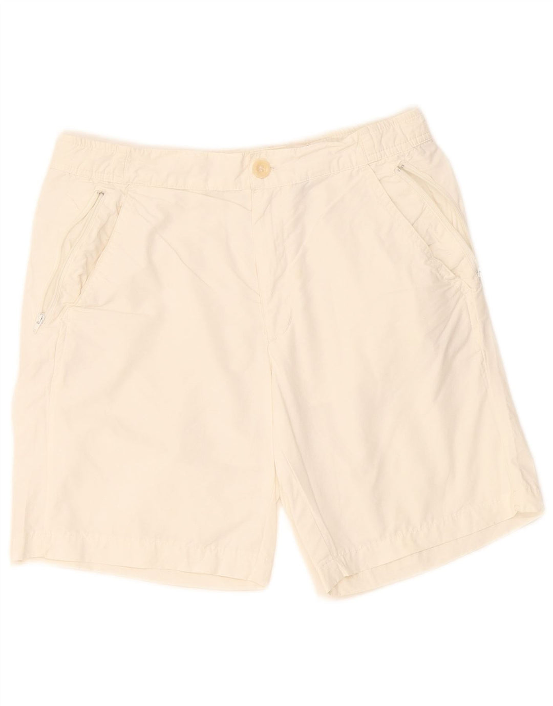 Canadiens Womens Chino Shorts IT 44 Medium W30 White Cotton