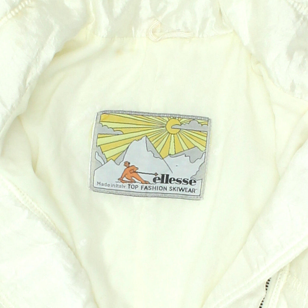 Ellesse Womens White Nylon Ski Jacket | Vintage Winter Sportswear Snow Coat VTG | Vintage Messina Hembry | Thrift | Second-Hand Messina Hembry | Used Clothing | Messina Hembry 