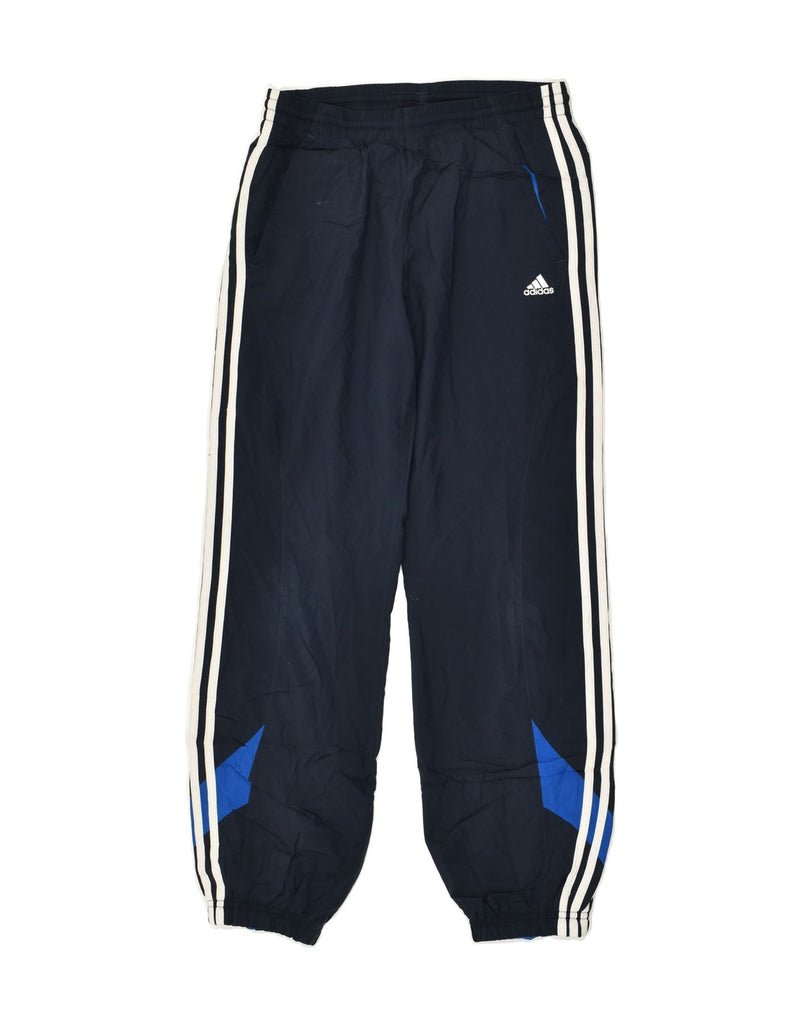 ADIDAS Boys Tracksuit Trousers Joggers 13-14 Years Navy Blue Polyester | Vintage Adidas | Thrift | Second-Hand Adidas | Used Clothing | Messina Hembry 