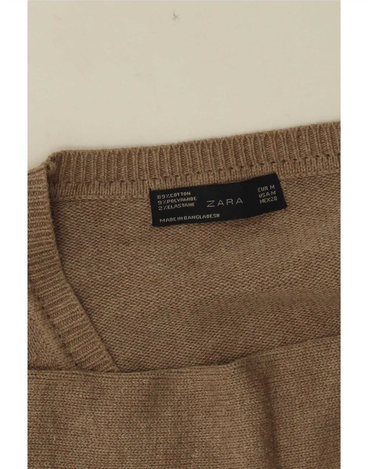 Zara Womens Cardigan Sweater UK 12 Medium Grey