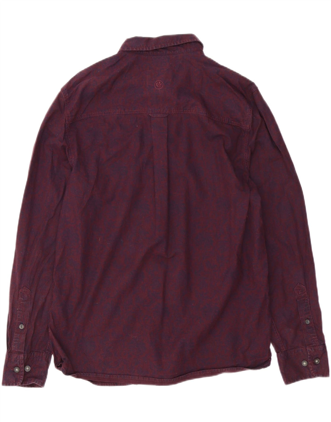 Fat Face Mens Abstract Pattern Shirt Medium Burgundy Cotton