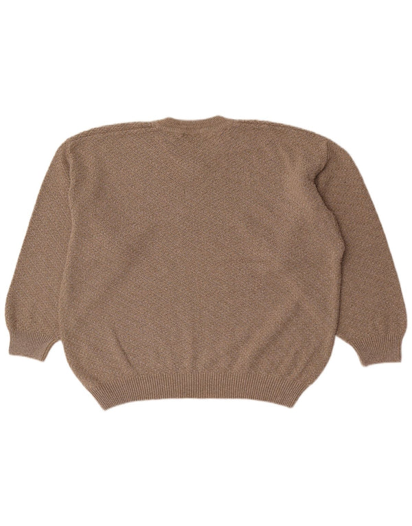 MAYSER Mens V-Neck Jumper Sweater IT 54 XL Grey Cotton