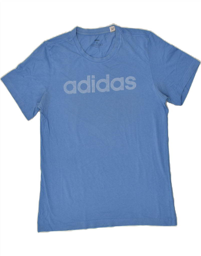 ADIDAS Mens Graphic T-Shirt Top Medium Blue Cotton | Vintage Adidas | Thrift | Second-Hand Adidas | Used Clothing | Messina Hembry 