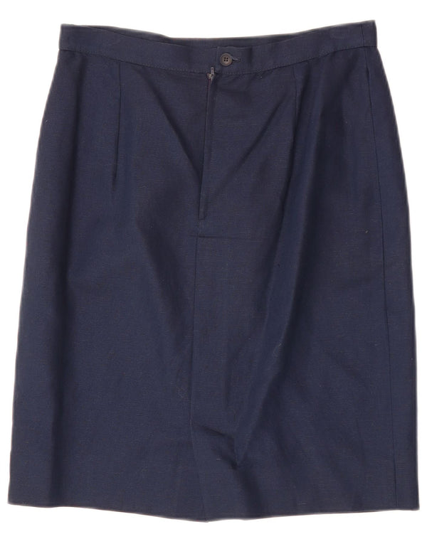 LUISA SPAGNOLI Womens Straight Skirt IT 44 Medium W28  Navy Blue