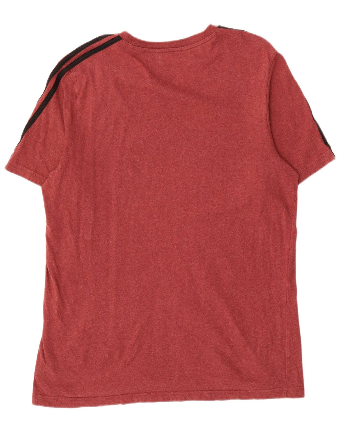Adidas Mens T-Shirt Top Large Red Cotton