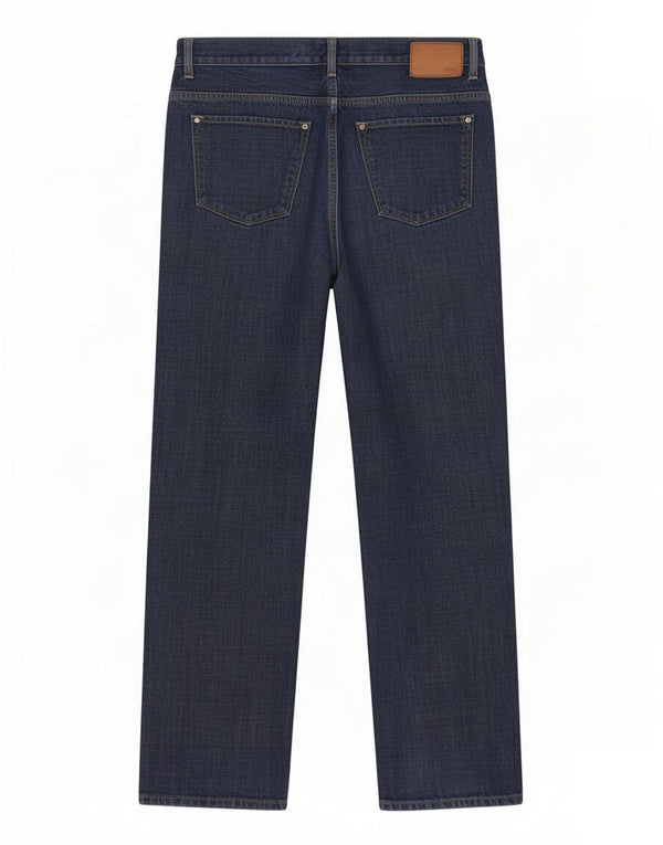 Hugo Boss Mens Straight Jeans W34 L30 Navy Blue Cotton