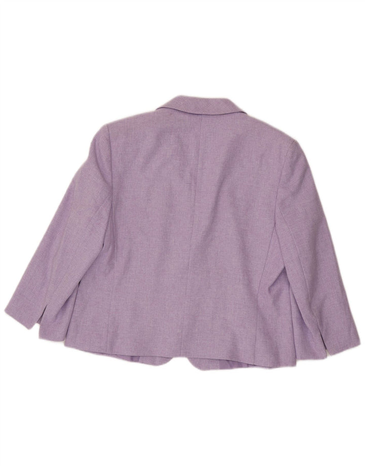 Marks & Spencer Womens Standard Fit Blazer Jacket UK 16 Large Purple