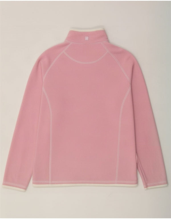 Mountain Warehouse Womens Zip Neck Fleece Jumper UK 8 Small Pink Polyester