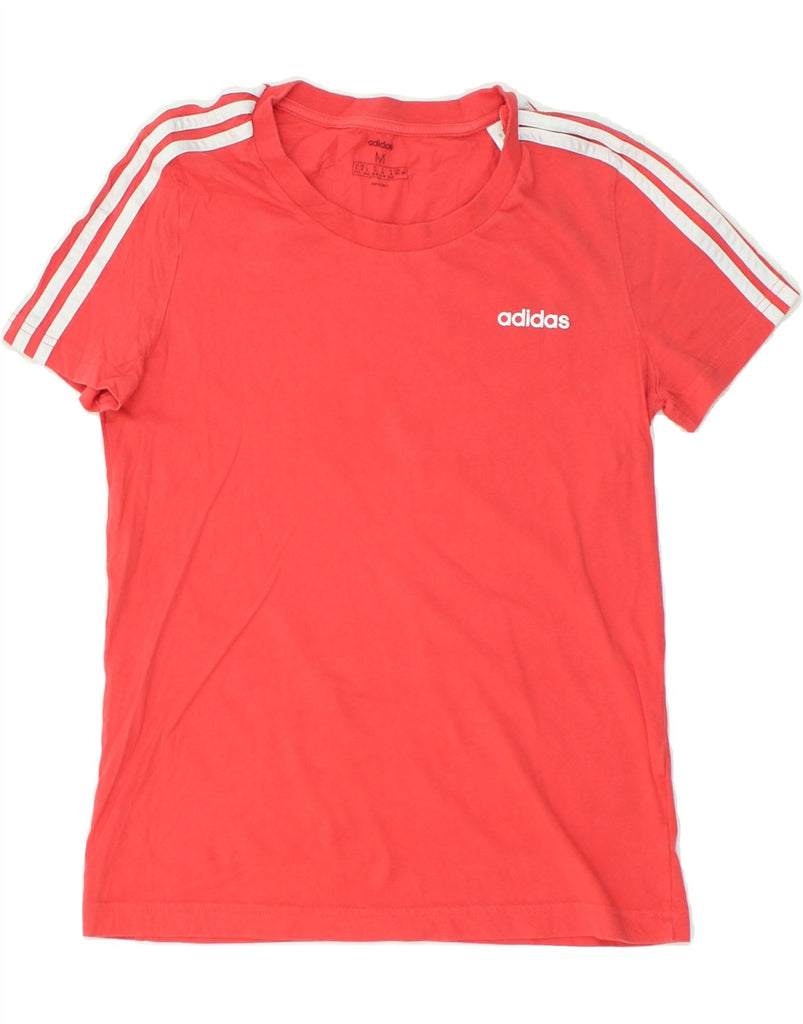 ADIDAS Womens Graphic T-Shirt Top UK 12/14 Medium Red Cotton | Vintage Adidas | Thrift | Second-Hand Adidas | Used Clothing | Messina Hembry 