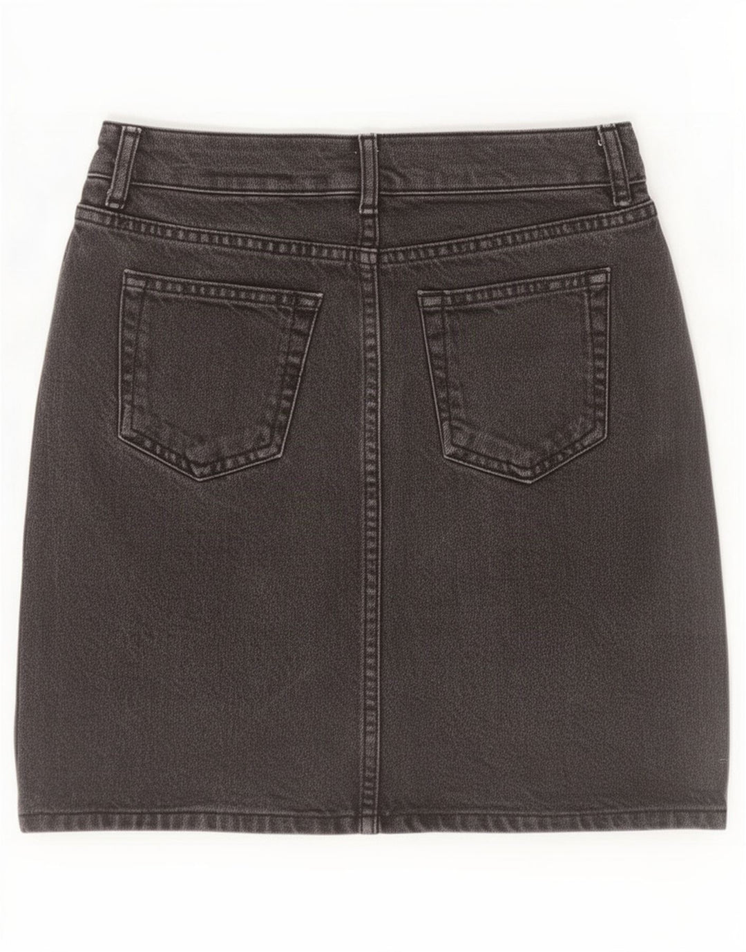 Topshop Womens Mini Denim Skirt W26 Small Black Cotton