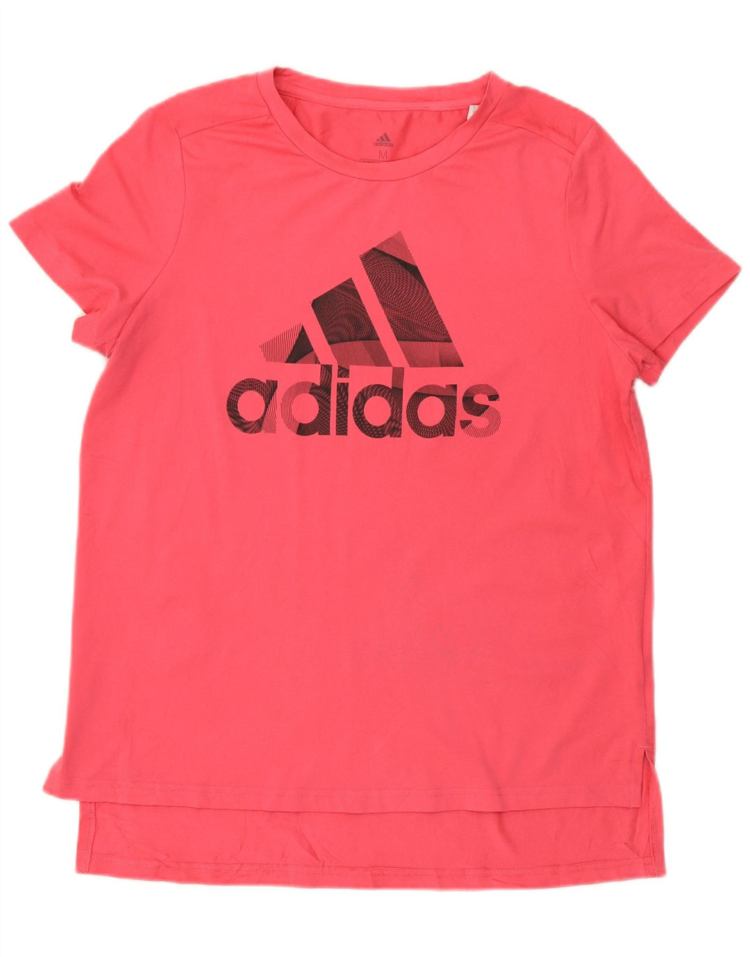 Adidas Womens Graphic T-Shirt Top UK 12/14 Medium Pink Polyester