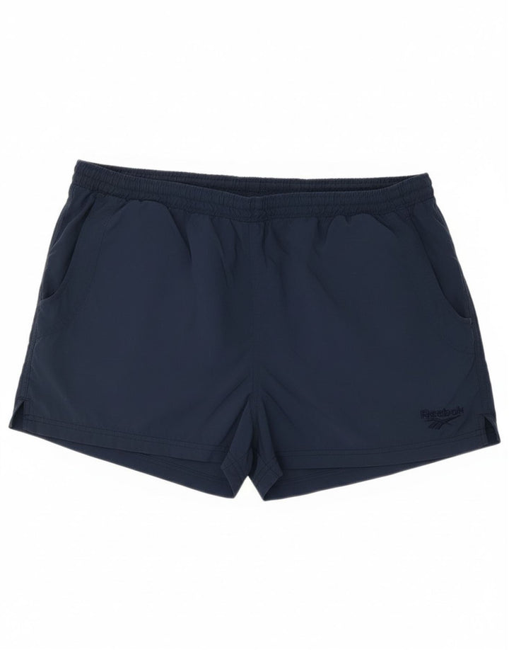 Reebok Mens Sport Shorts Large  Navy Blue Nylon