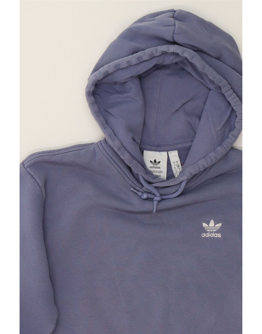 ADIDAS Mens Hoodie Jumper Small Navy Blue Cotton Vintage Adidas and Second-Hand Adidas from Messina Hembry 