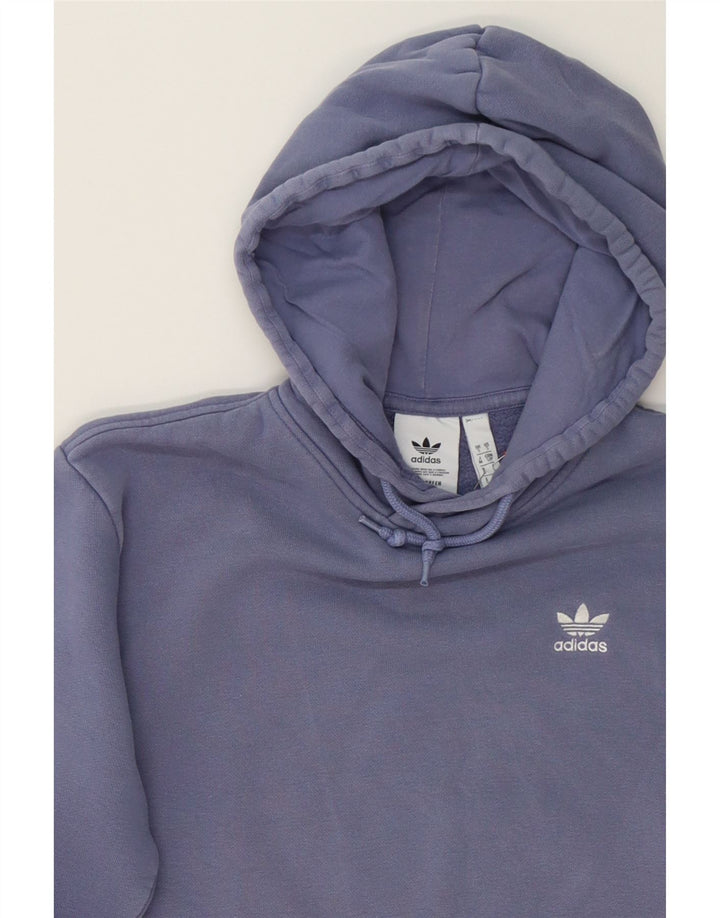 ADIDAS Mens Hoodie Jumper Small Navy Blue Cotton Vintage Adidas and Second-Hand Adidas from Messina Hembry 