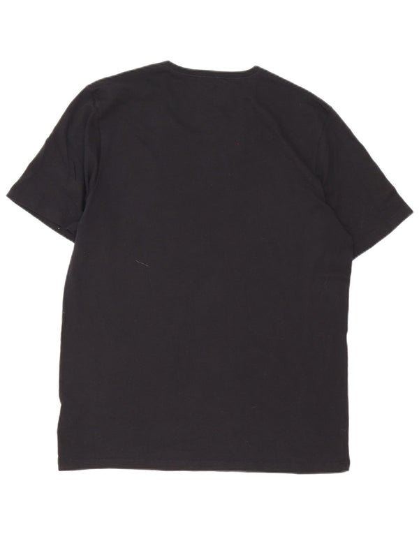 Hugo Boss Mens T-Shirt Top Large Black Cotton