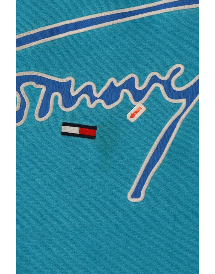 Tommy Hilfiger Mens Graphic Sweatshirt Jumper Small Blue Cotton